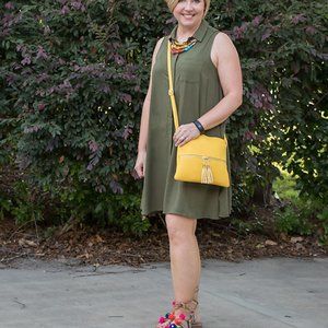 Old Navy Olive Green Sleeveless Dress